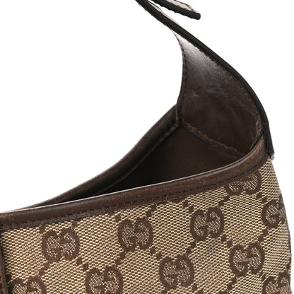 Gucci Monogram Lobster Clasp Jackie O Hobo Brown 18 of 19
