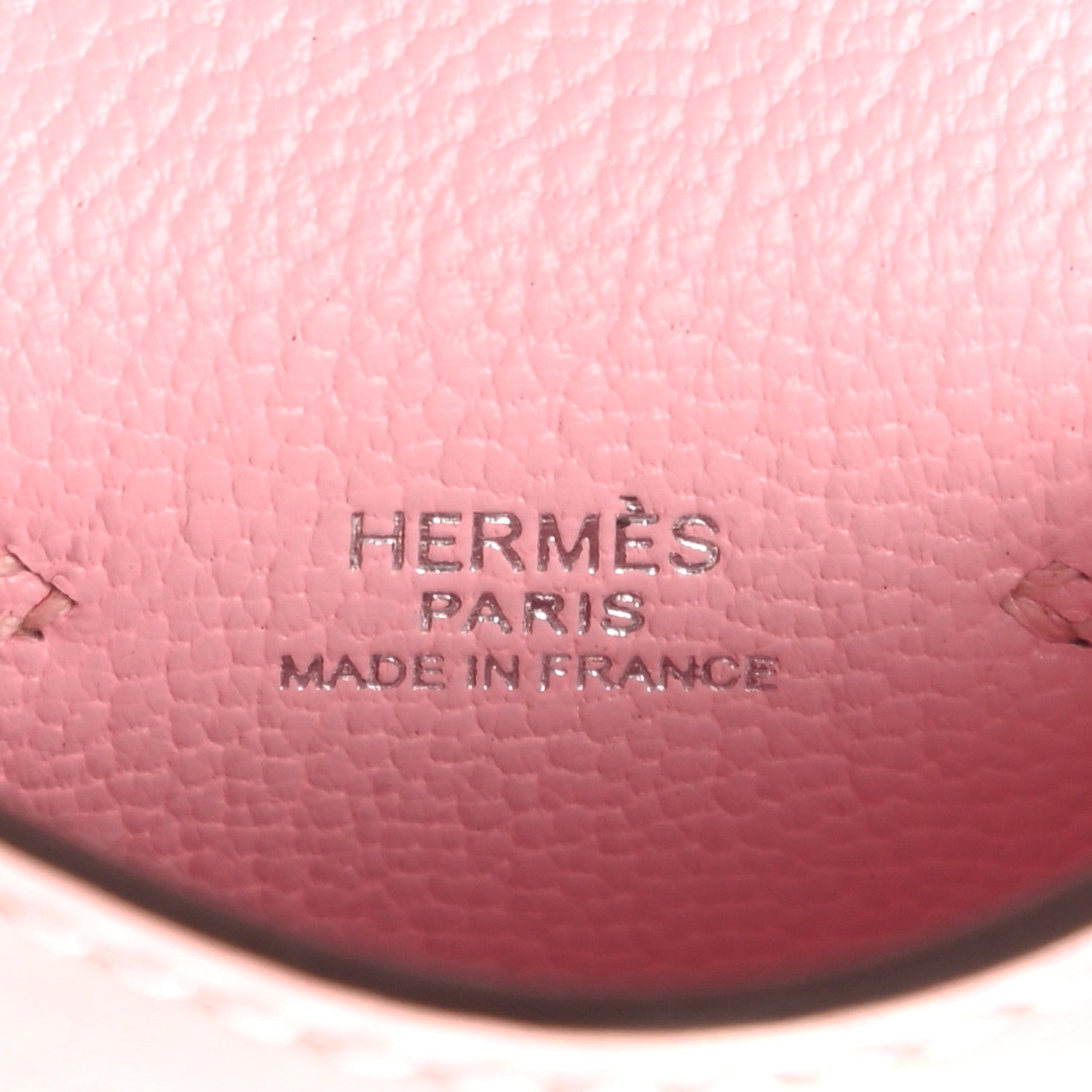 Hermes Tadelakt Mini Kelly Twilly Bag Charm Rose Sakura 4 of 6