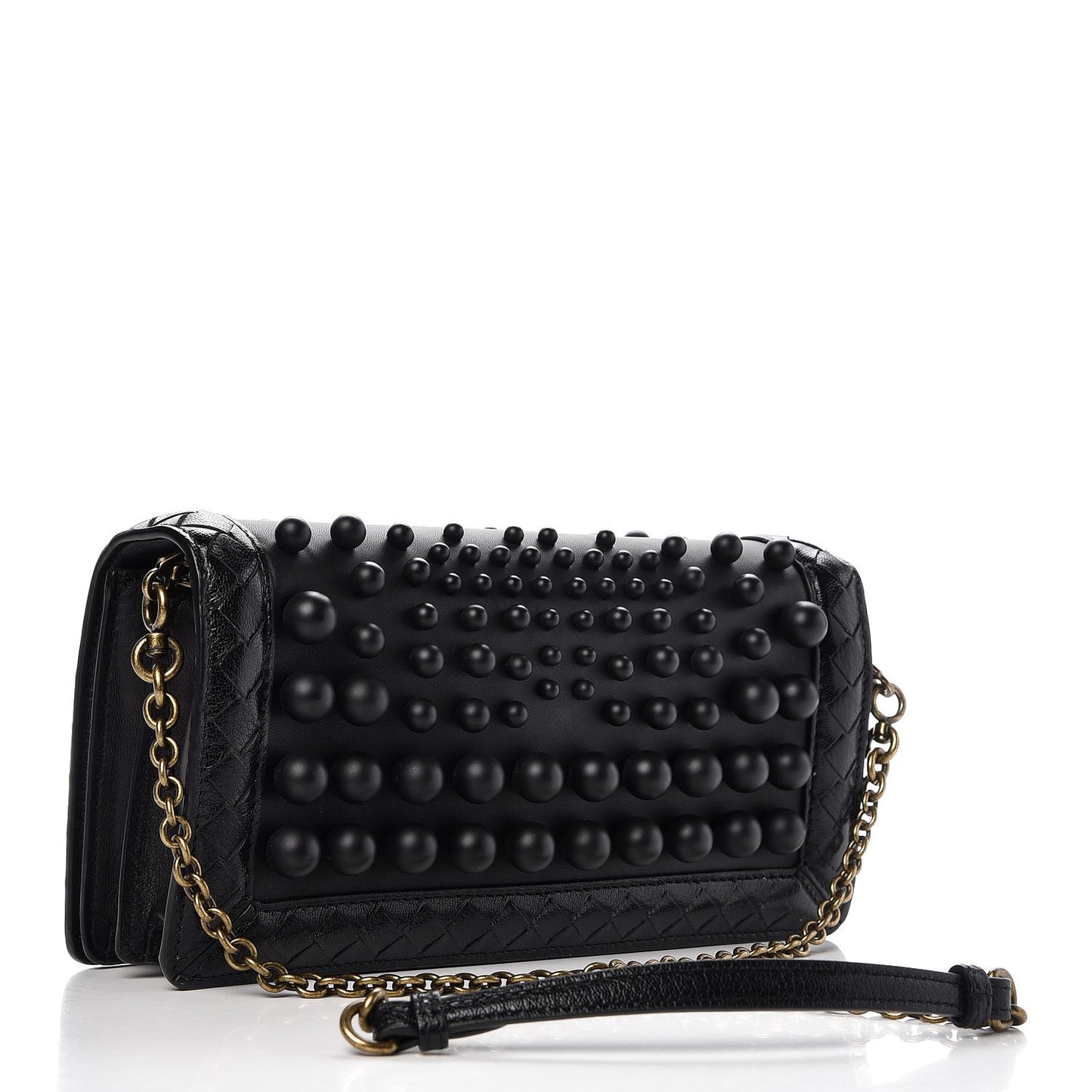 Nappa Sphere Knot Clutch Black