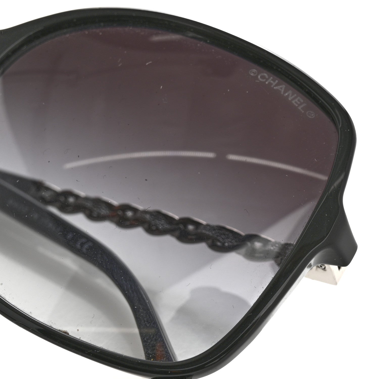 Chanel Lambskin Square Chain Sunglasses 5210-Q Black 8 of 9