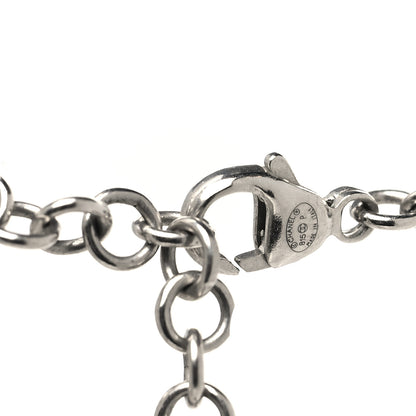 Chanel Pearl Baguette Crystal CC Long Necklace Silver 5 of 5