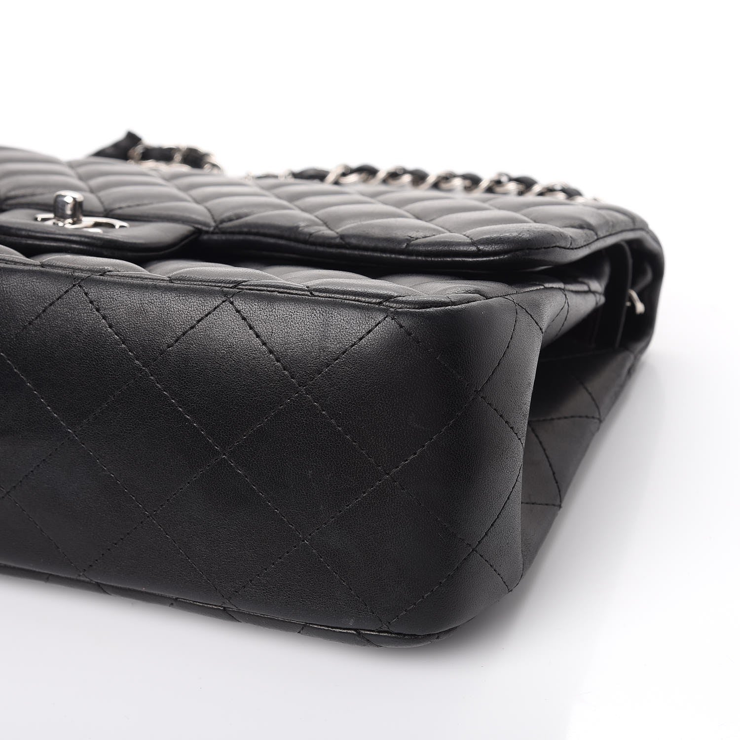 Chanel Lambskin Quilted Jumbo Double Flap Black 11 of 15