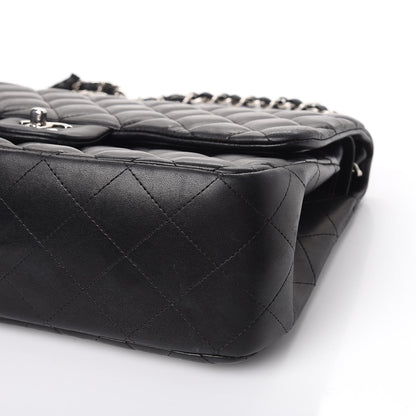 Chanel Lambskin Quilted Jumbo Double Flap Black 11 of 15