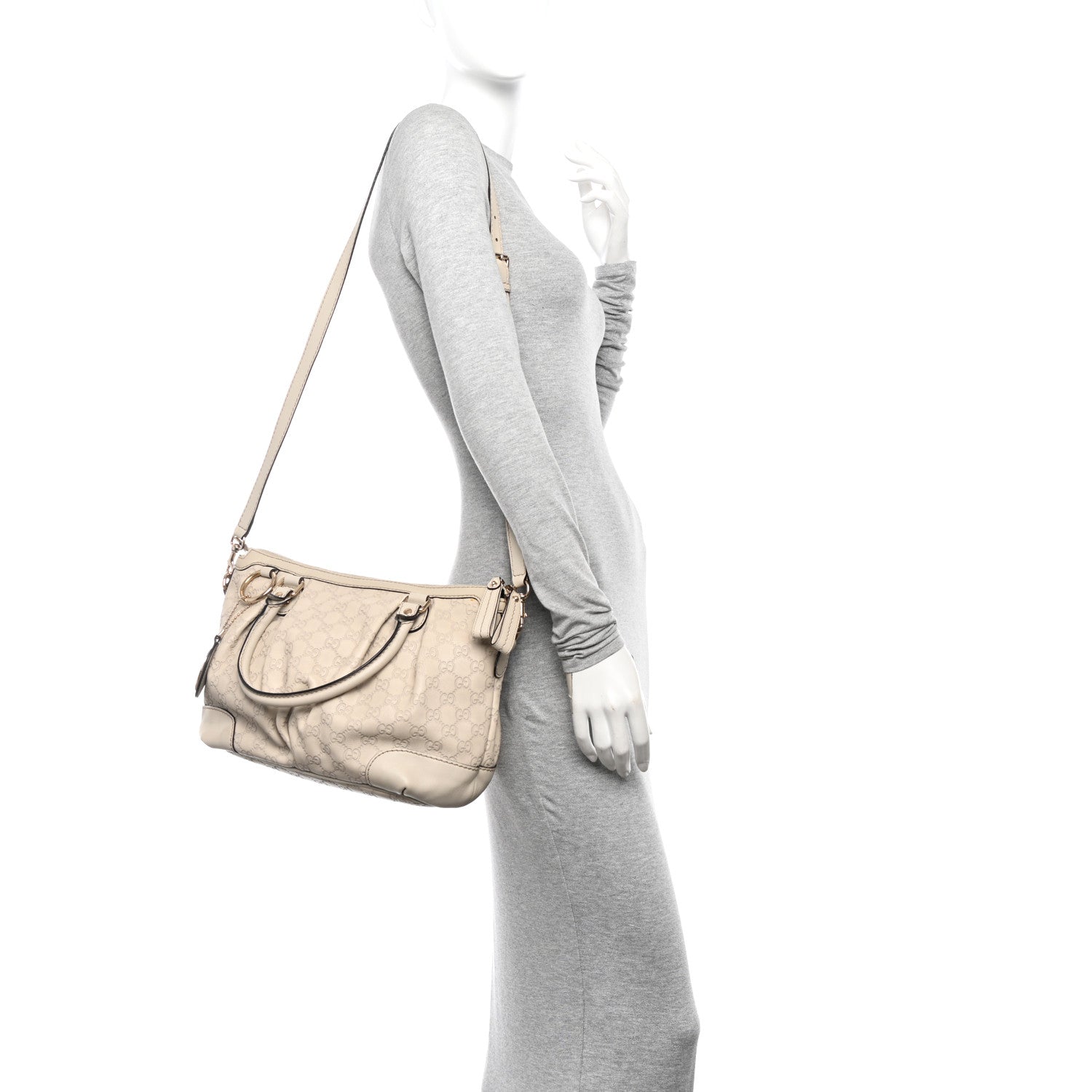 Gucci Guccissima Medium Sukey Tote White 2 of 16