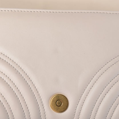 Gucci Calfskin Matelasse Pearly GG Marmont Chain Belt Bag Mystic White 11 of 11