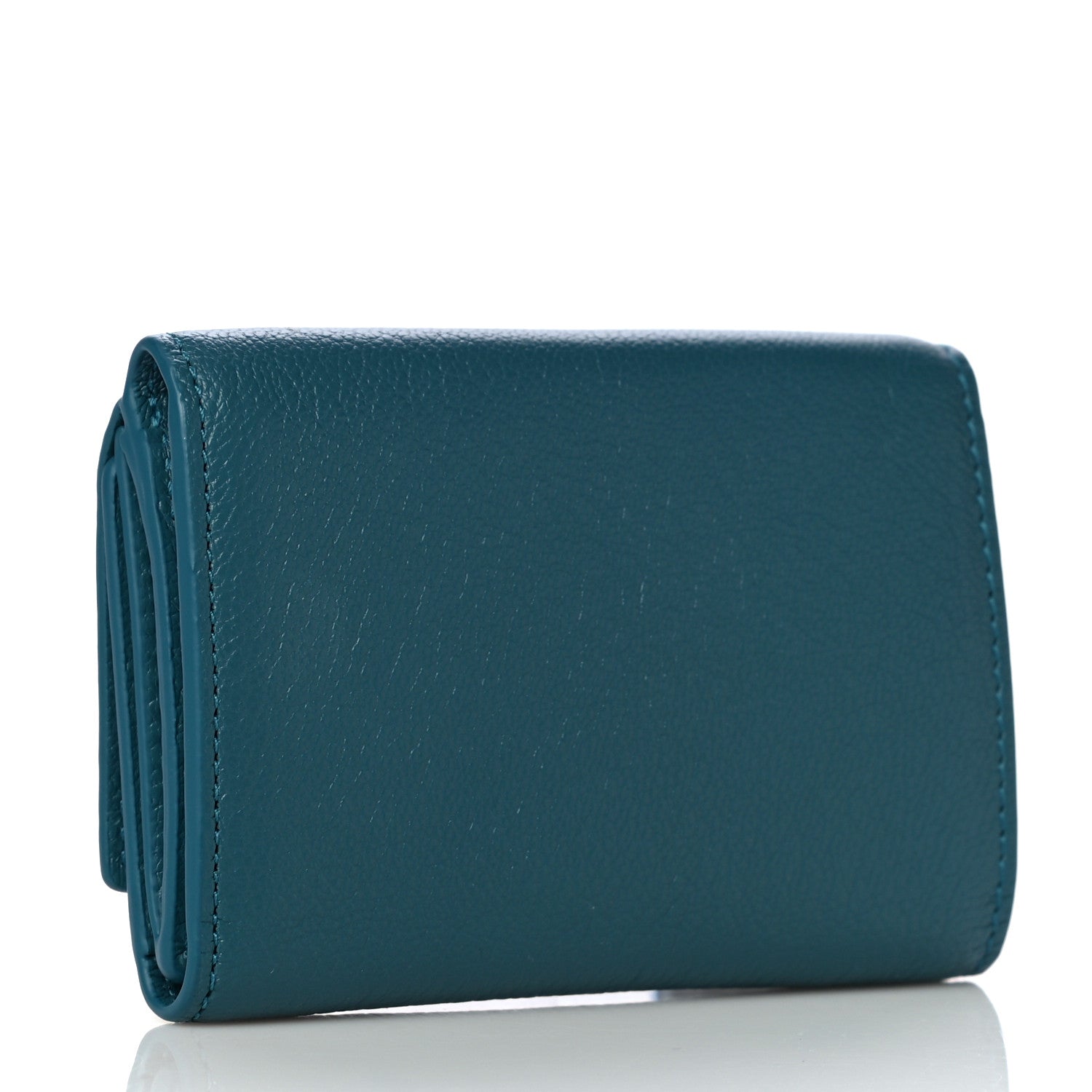 MCM Goatskin Milano Tri-Fold Wallet Blue 3 of 11