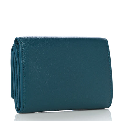 MCM Goatskin Milano Tri-Fold Wallet Blue 3 of 11