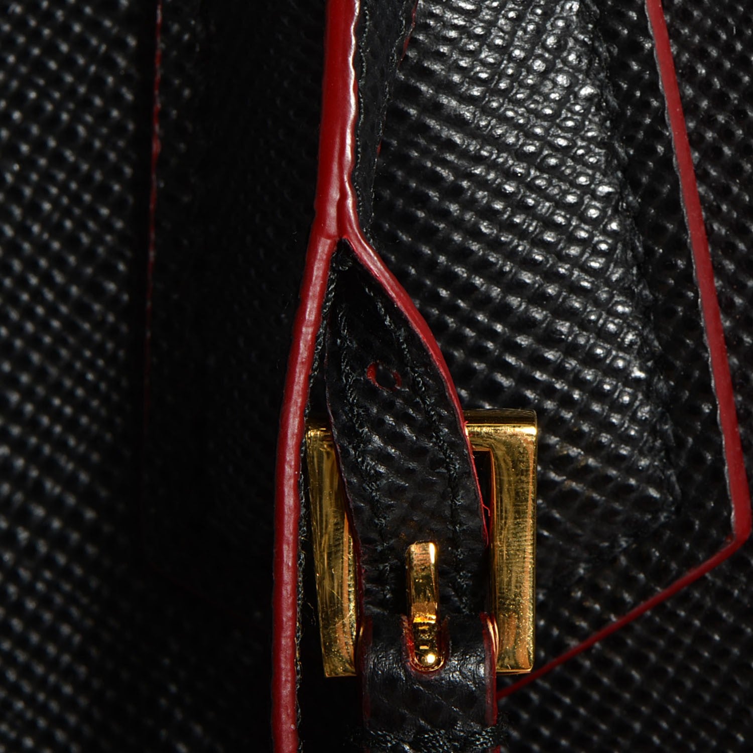 Prada Saffiano Cuir Small Double Bag Nero Black 17 of 17