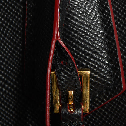 Prada Saffiano Cuir Small Double Bag Nero Black 17 of 17