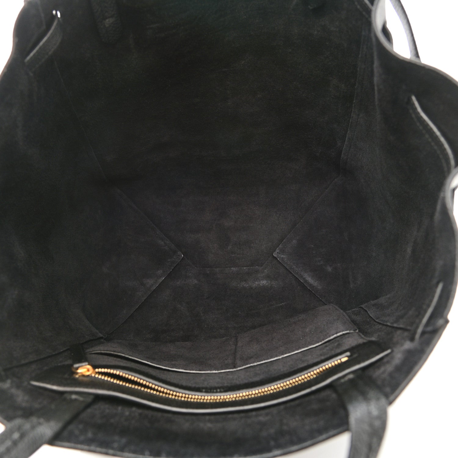 Celine Soft Grained Calfskin Small Belt Cabas Phantom Black 5 of 10