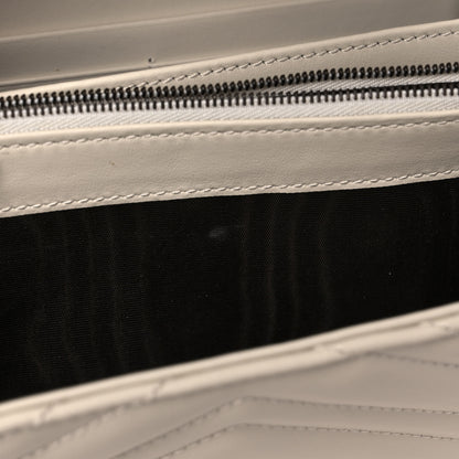 Gucci Calfskin Matelasse GG Marmont Chain Wallet Mystic White 12 of 13