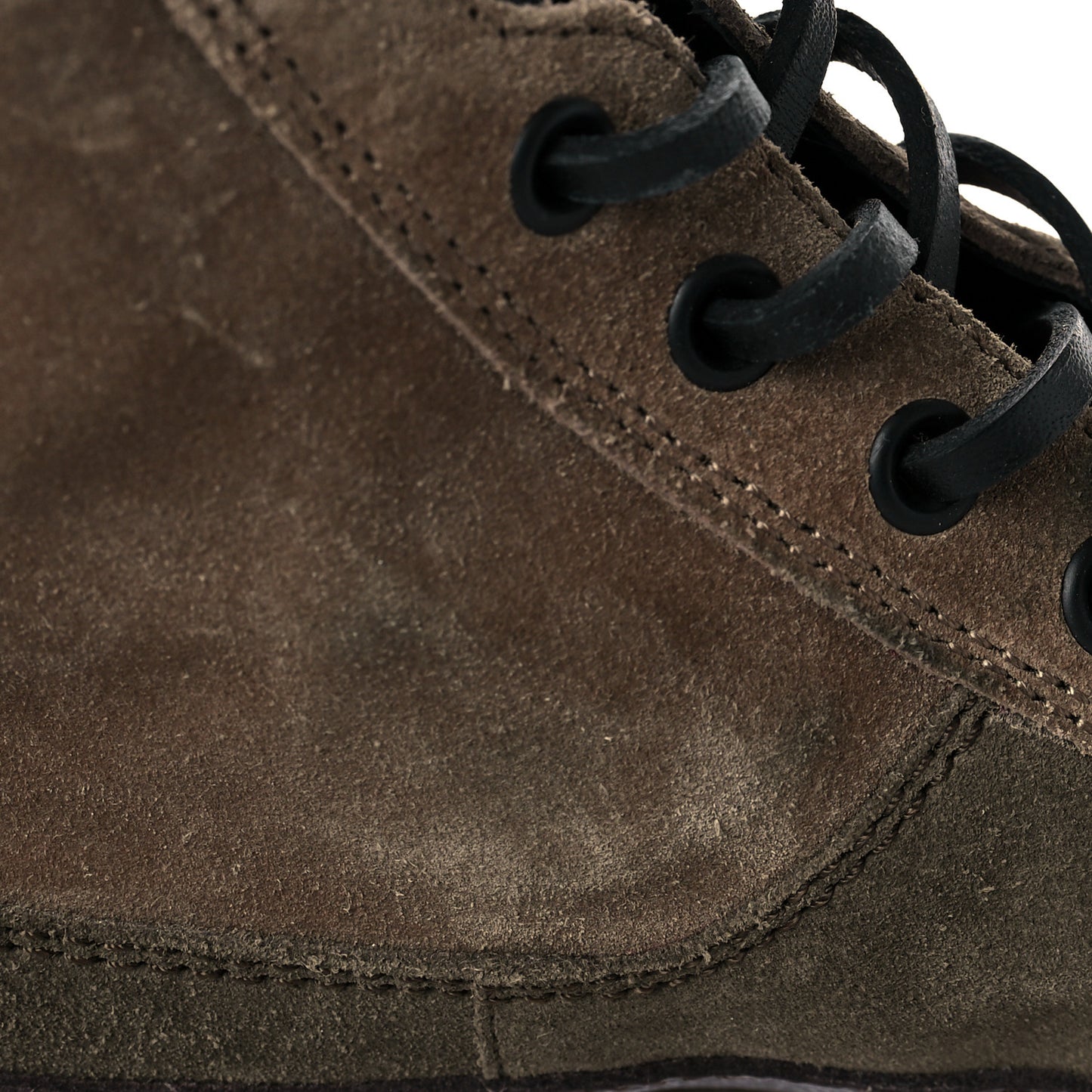 Suede Calfskin Monogram Laureate Platform Desert Boots 35.5 Taupe