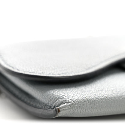 Christian Dior Goatskin Nano Saddle Chain Pouch Blue 9 of 10