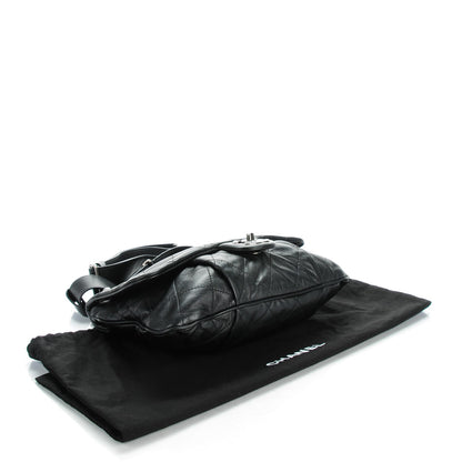 Chanel Calfskin Coco Pleats Messenger Flap Black 4 of 8
