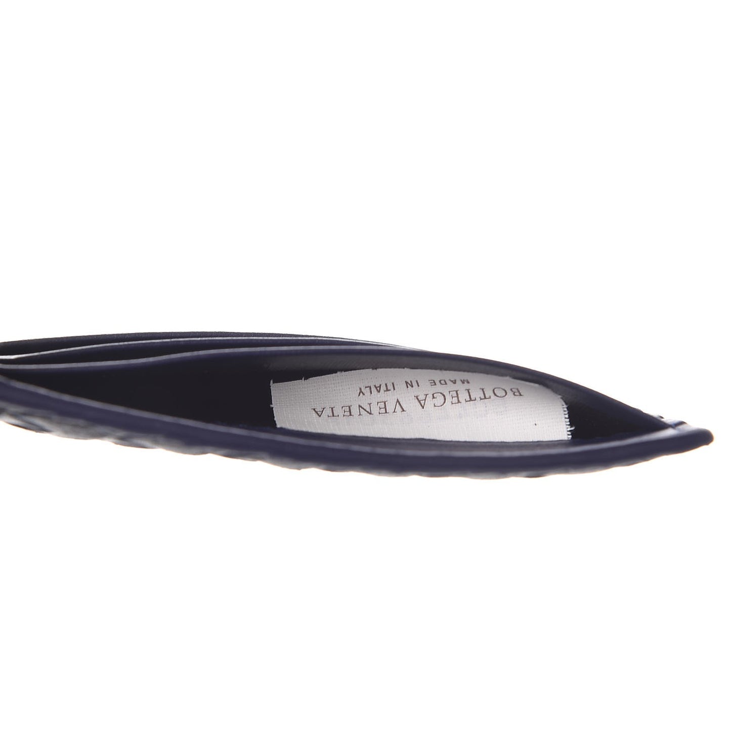 Nappa Intrecciato Bi-Fold Wallet Blue
