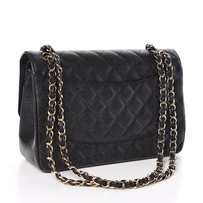 Chanel Caviar Quilted Jumbo Double Flap Black 3 of 11