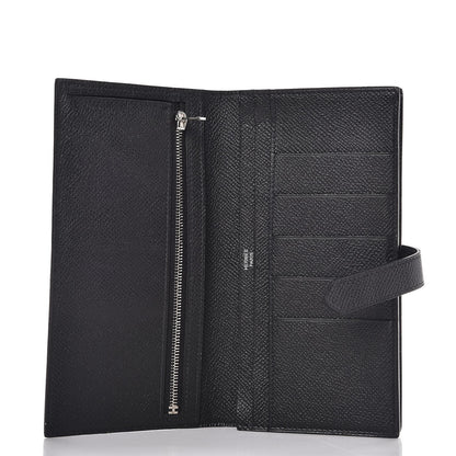 Hermes Epsom Bearn Gusset Wallet Black 5 of 8