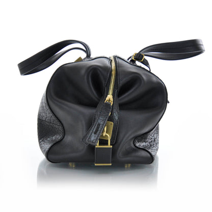 Celine Bullhide Leather Boston Black 4 of 8
