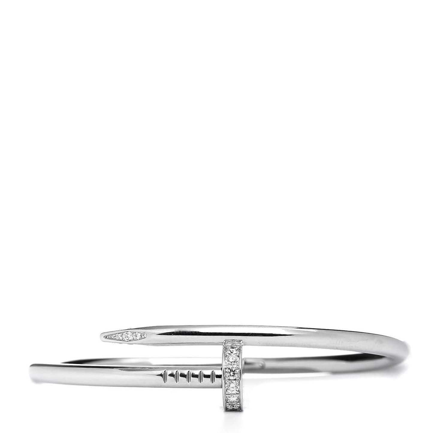 18K White Gold Diamond Juste Un Clou Bracelet 17