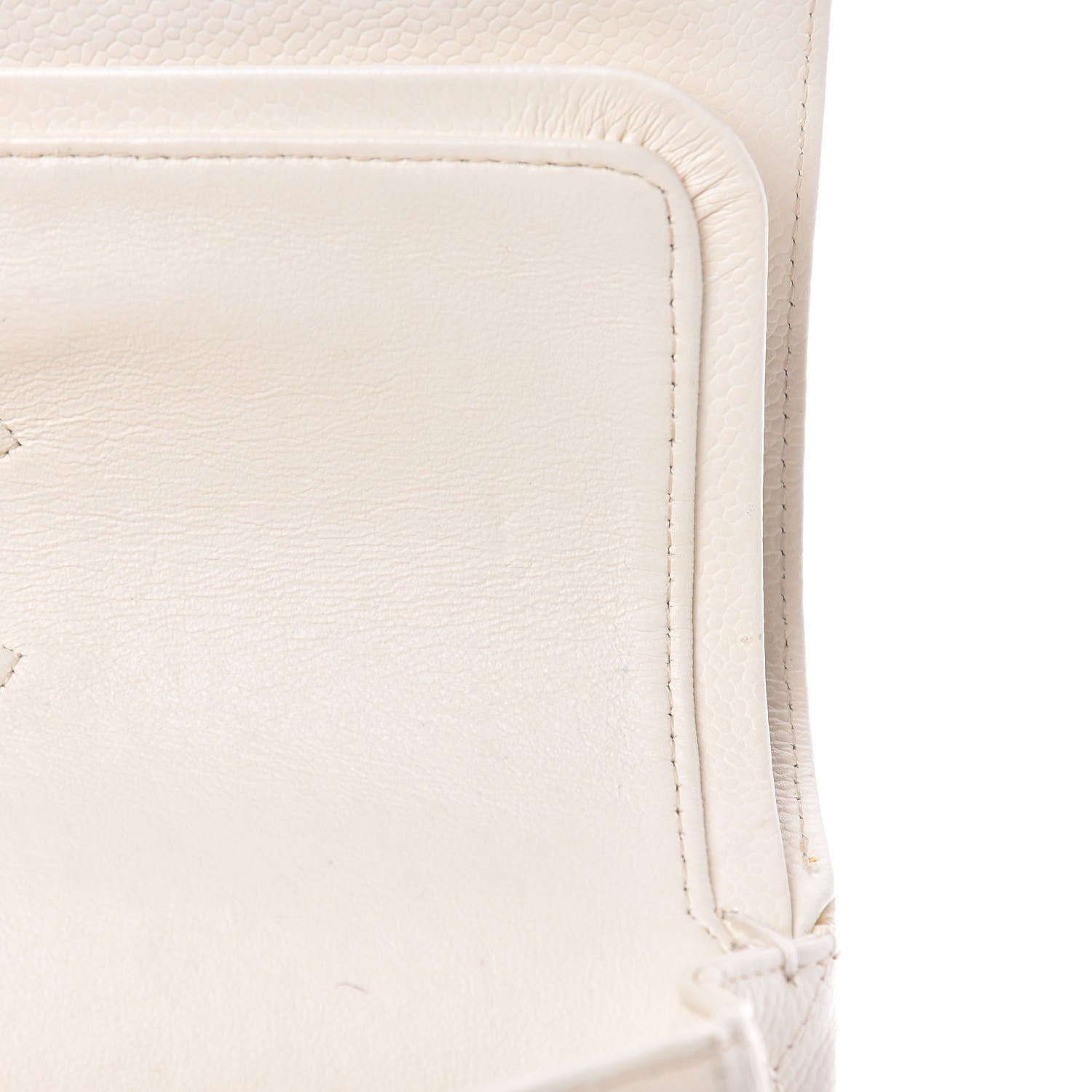 Chanel Caviar Quilted Medium Double Flap White 17 of 29
