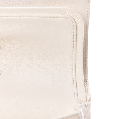 Chanel Caviar Quilted Medium Double Flap White 17 of 29