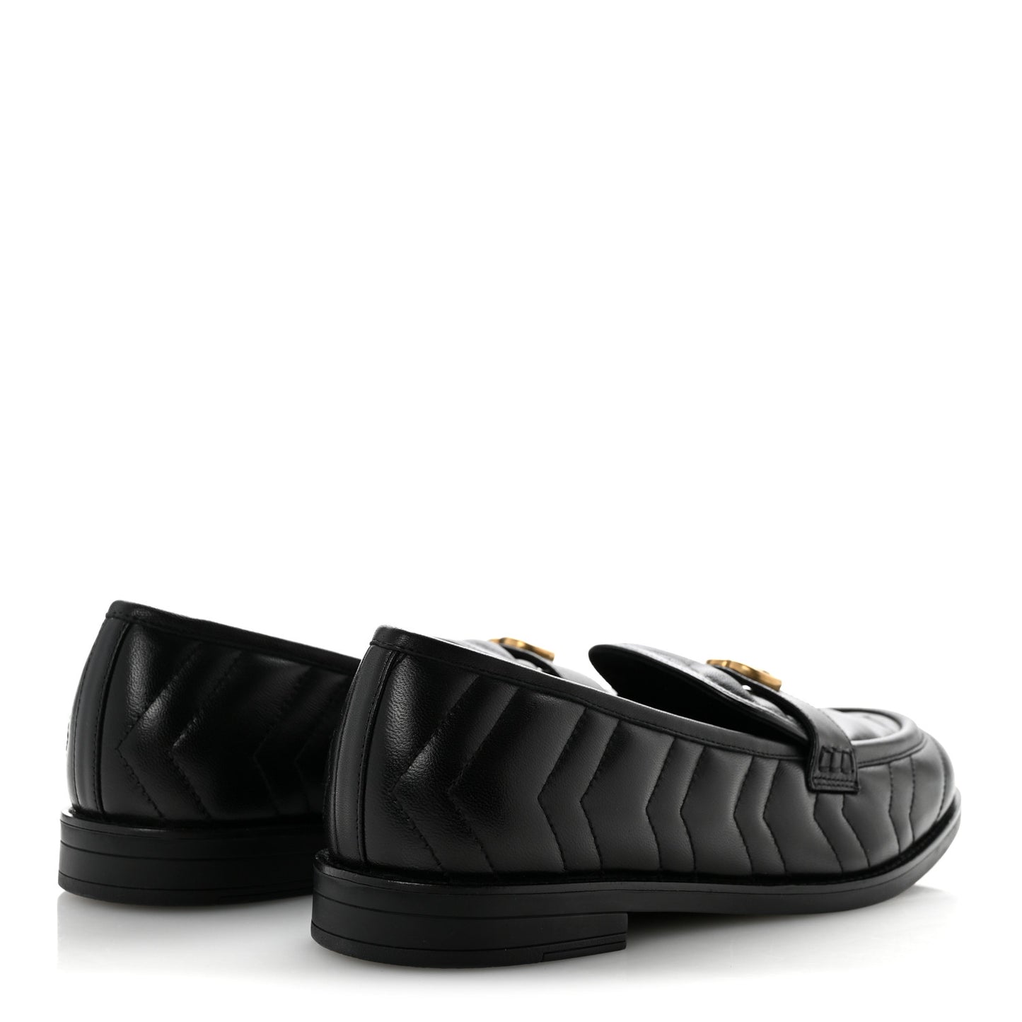 Nappa Matelasse Double G Marmont Loafers 41 Black
