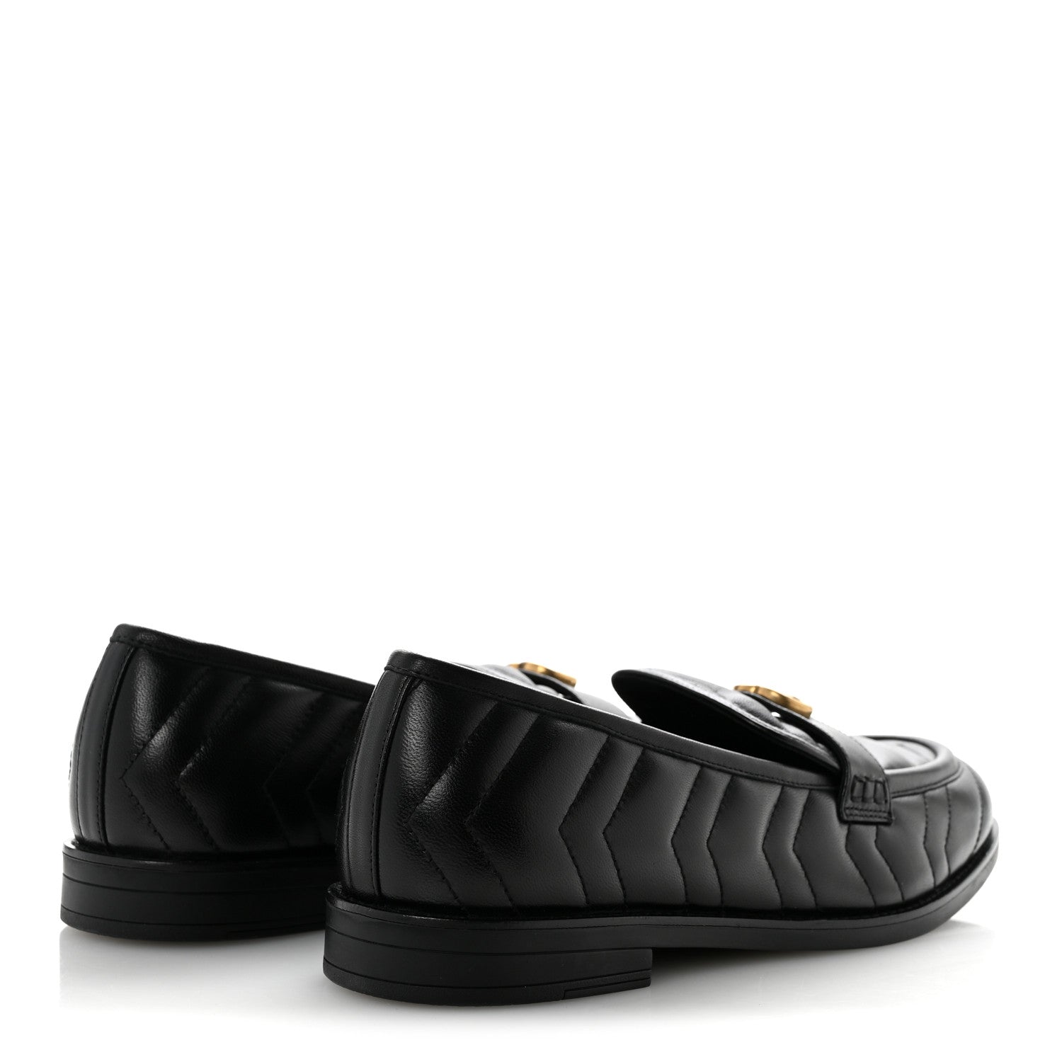 Gucci Nappa Matelasse Double G Marmont Loafers 41 Black 5 of 9