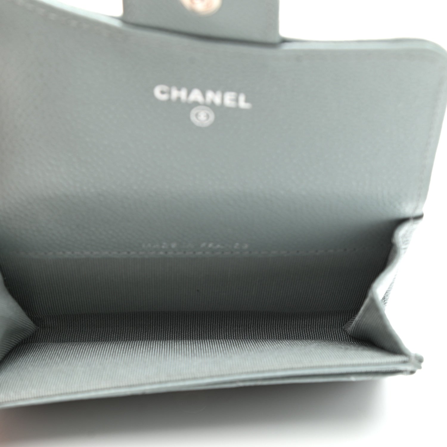 Chanel Caviar Quilted Flap Card Holder Wallet Light Blue 5 of 9
