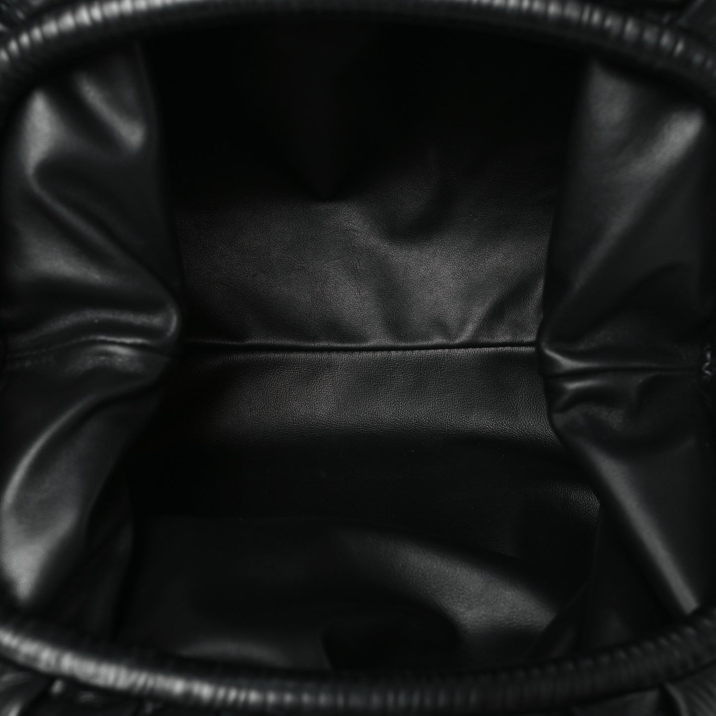 Bark Calfskin Embossed The Pouch Oversized Clutch Black