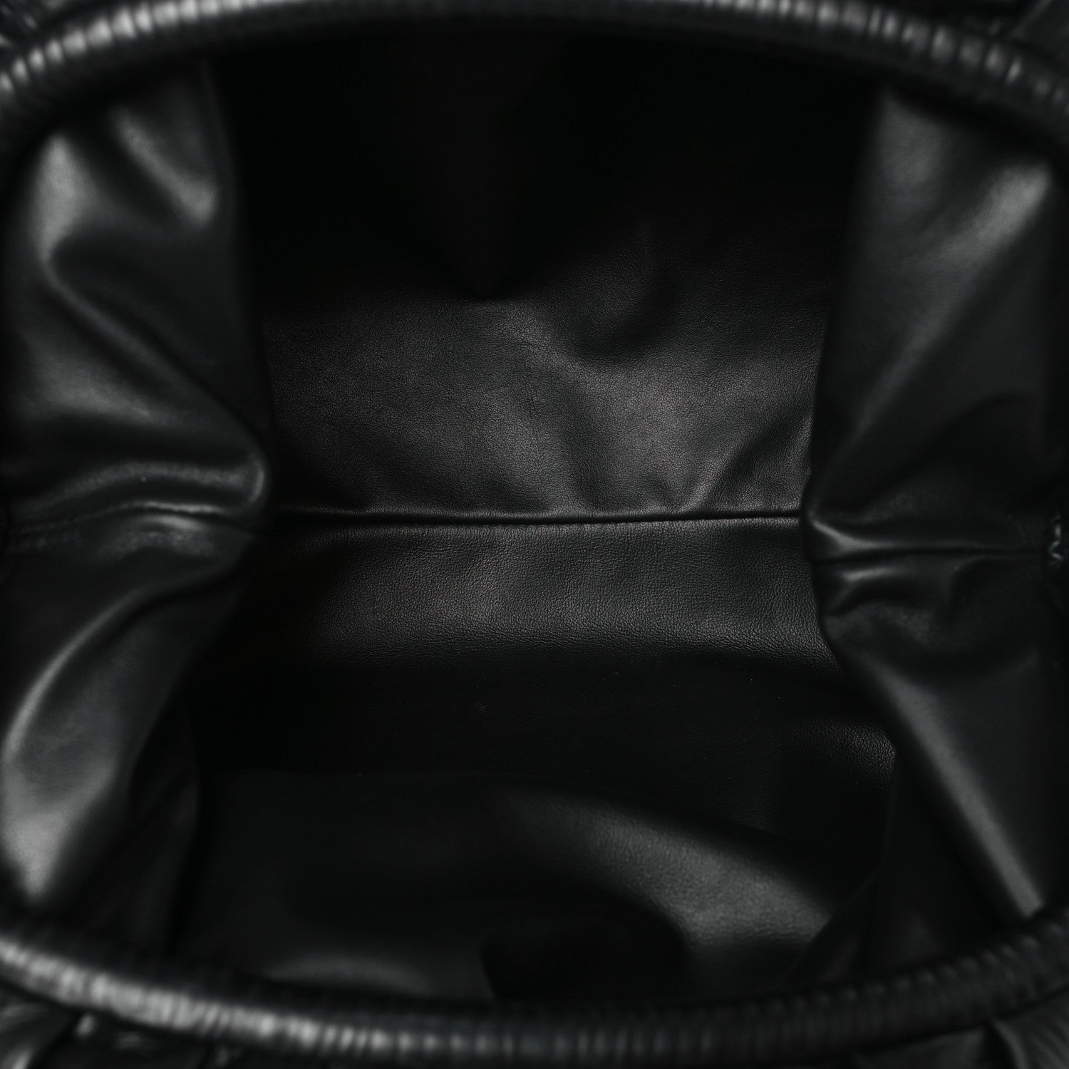 Bottega Veneta Bark Calfskin Embossed The Pouch Oversized Clutch Black 5 of 9
