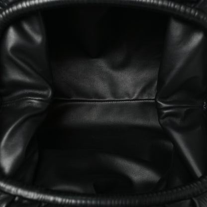 Bottega Veneta Bark Calfskin Embossed The Pouch Oversized Clutch Black 5 of 9