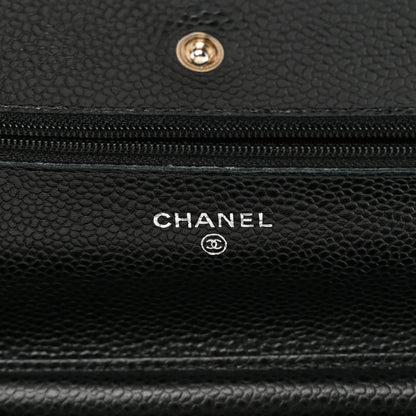 Chanel Caviar Quilted Wallet on Chain WOC Black 6 of 13