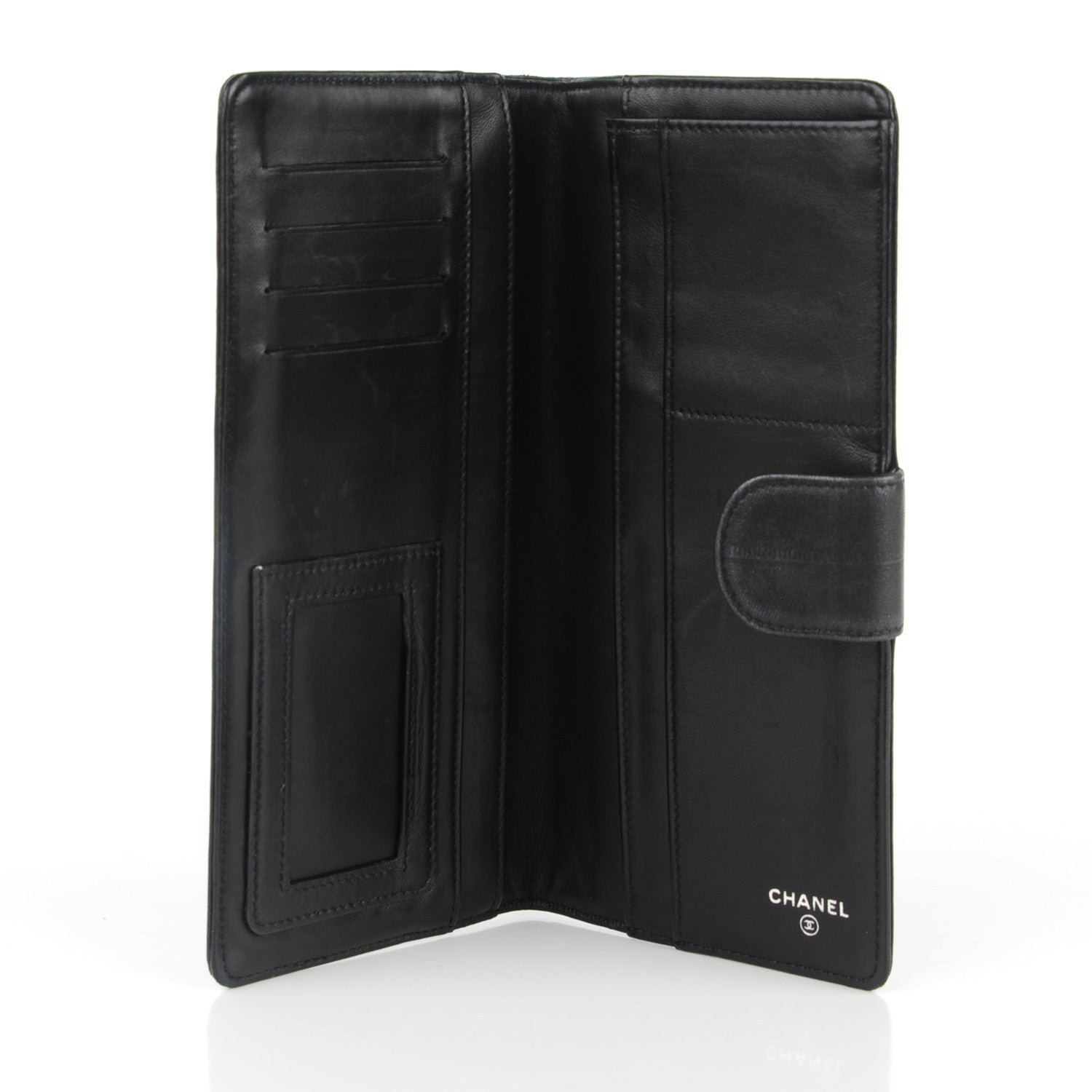 Chanel Lambskin CC Long Wallet Black 5 of 8