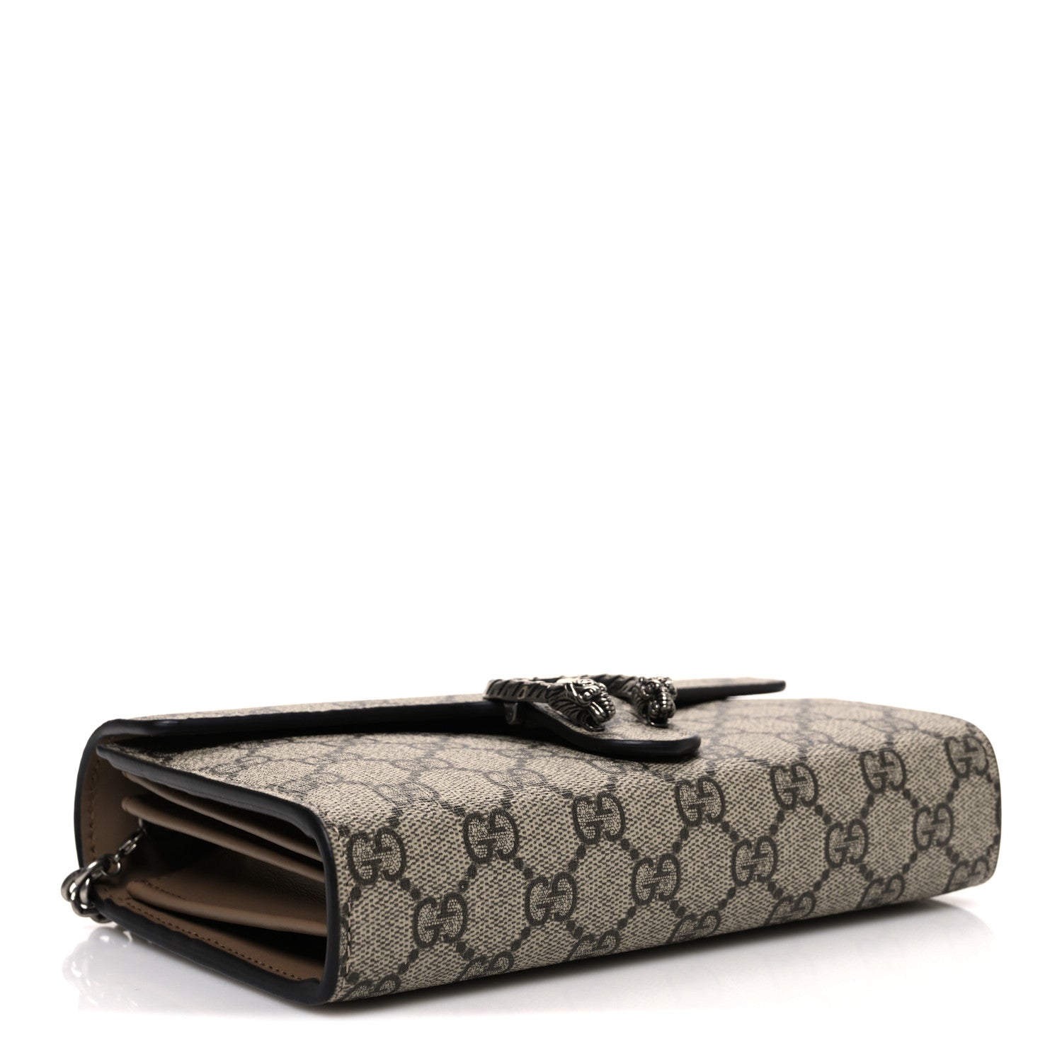 Gucci GG Supreme Monogram Mini Dionysus Chain Wallet Beige Taupe 4 of 11