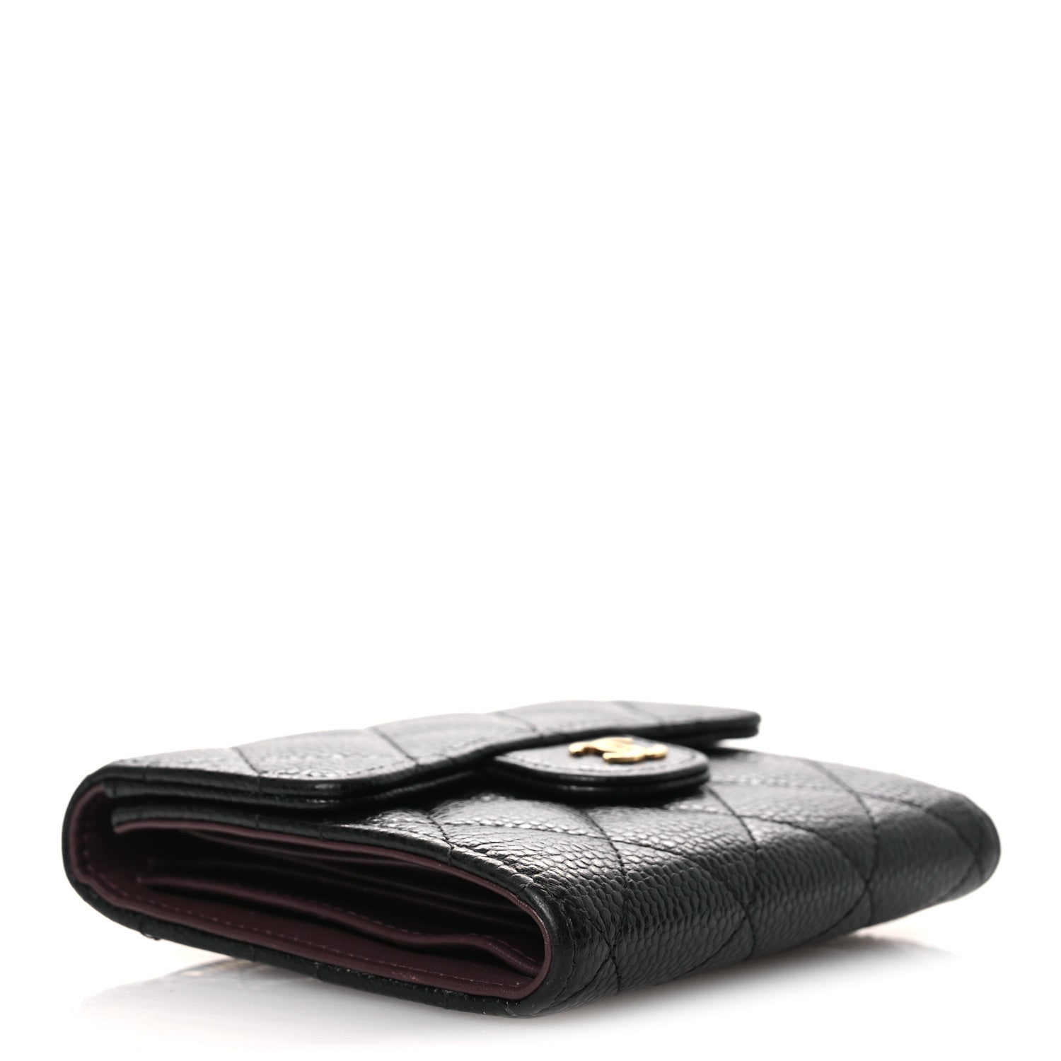 Chanel Caviar Quilted Compact Flap Wallet Black 4 of 10