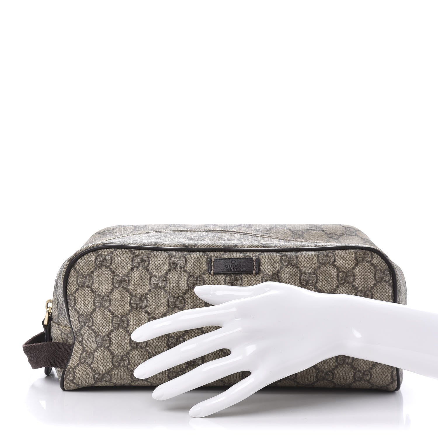 Gucci GG Supreme Monogram Toiletry Case Dark Brown 2 of 10
