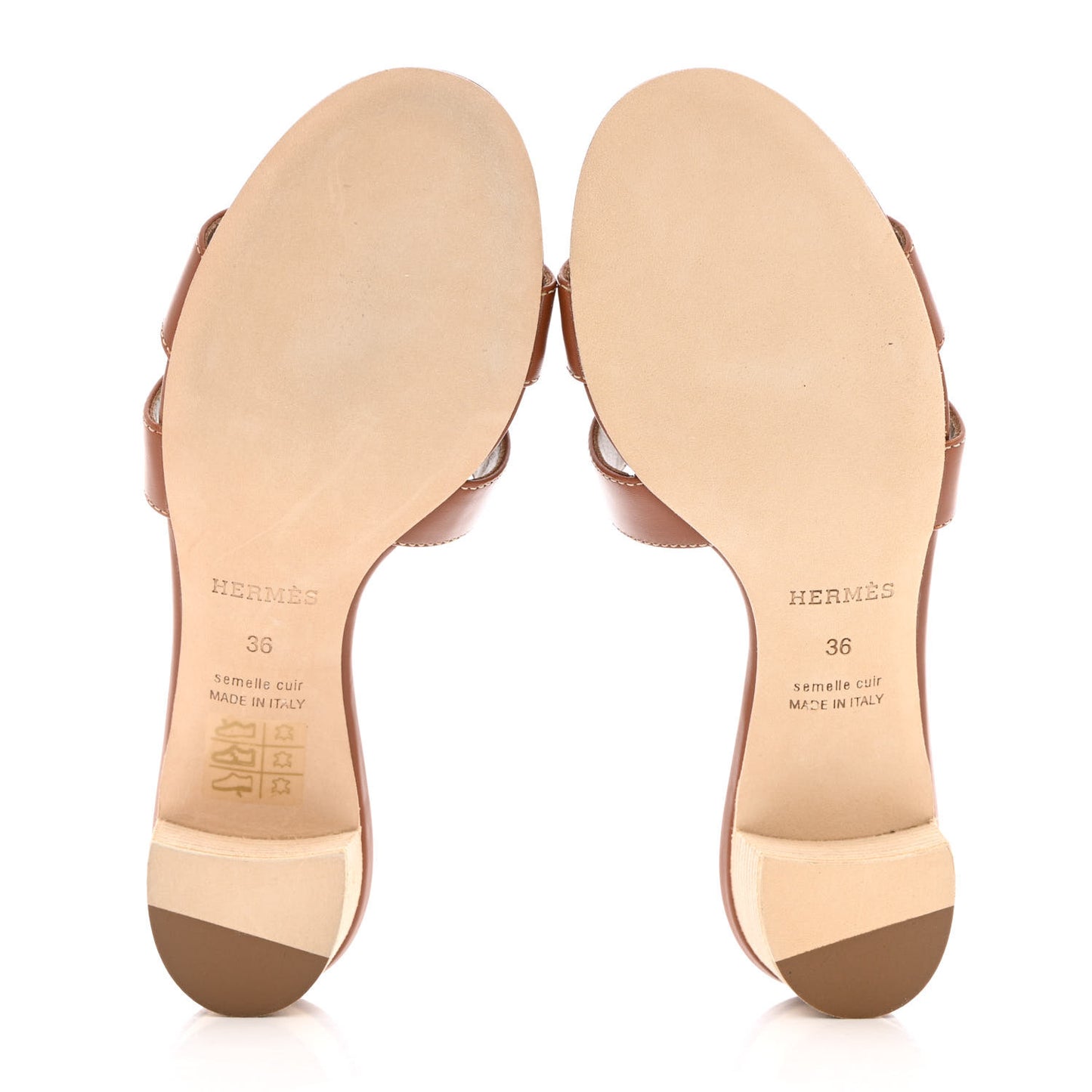 Calfskin Oasis Sandals 36 Gold