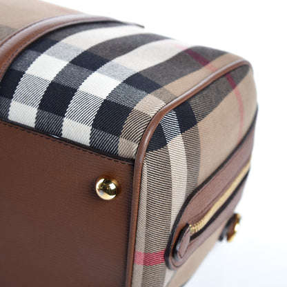 Burberry House Check Derby Calfskin Medium Alchester Bowling Bag Tan 10 of 14