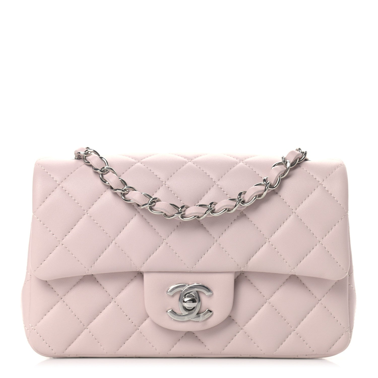 Chanel Lambskin Quilted Mini Rectangular Flap Light Purple 1 of 8