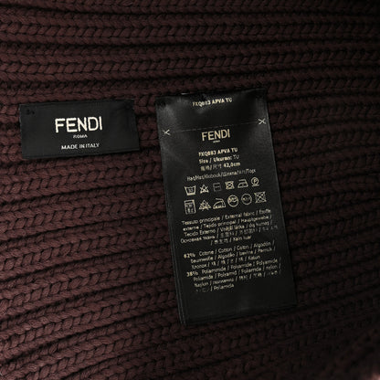 Fendi Cotton Knit Beanie Hat Brown 5 of 5