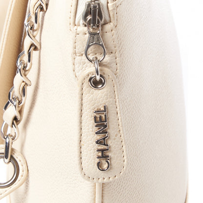 Chanel Caviar Large CC Shoulder Bag Ivory 7 of 12