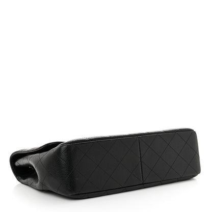 Chanel Caviar Quilted Jumbo Single Flap Black 4 of 13
