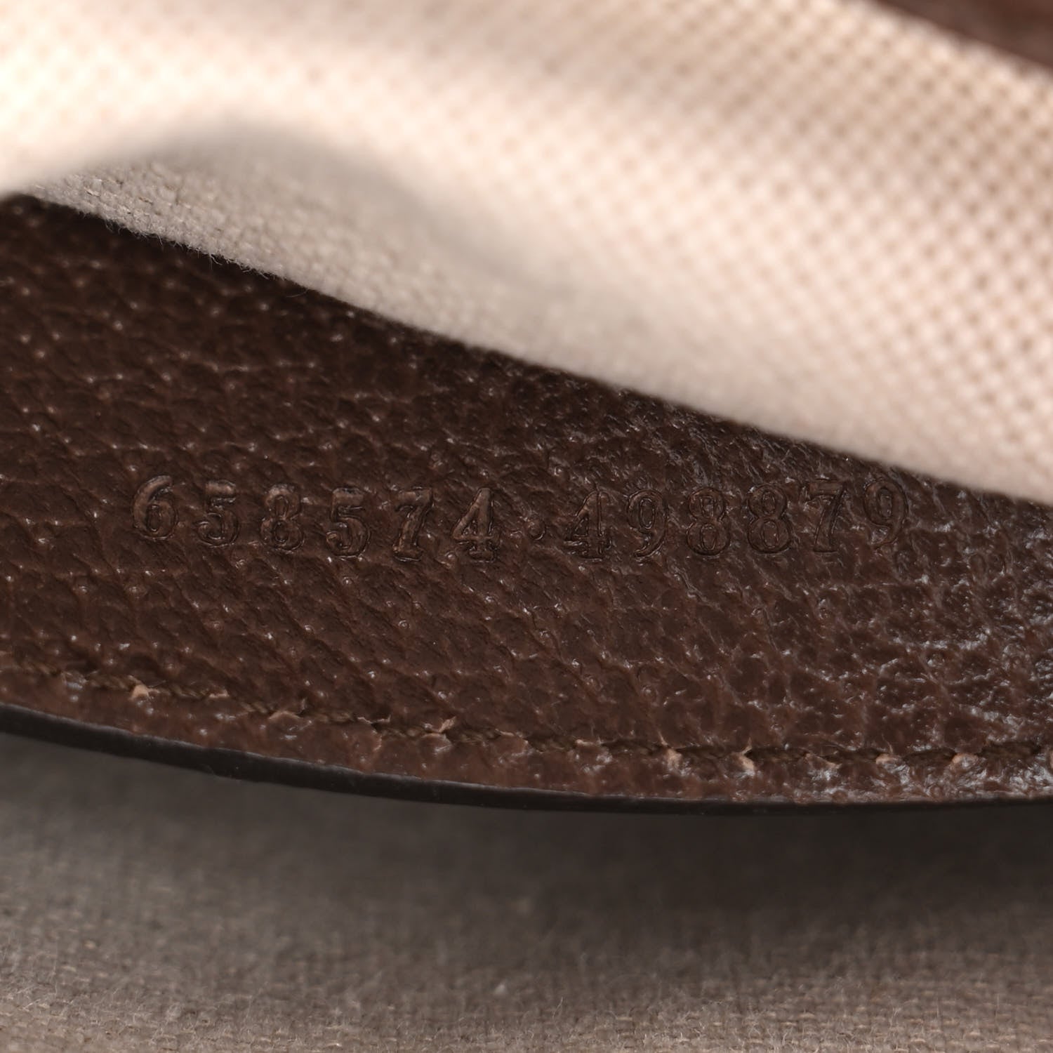 Gucci Monogram Jumbo GG Textured Dollar Calfskin Web Mini Horsebit 1955 Shoulder Bag  Camel Ebony New Acero 7 of 10