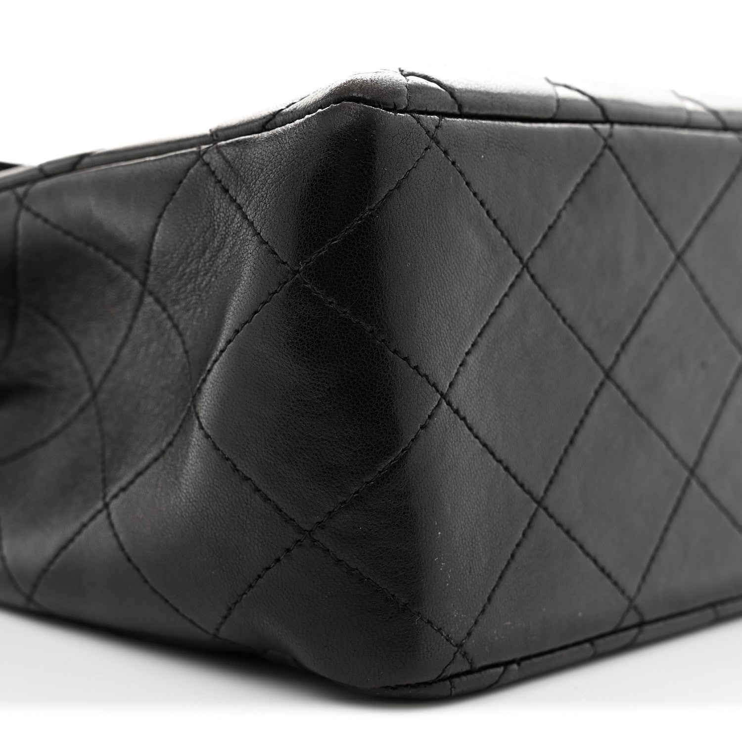 Chanel Lambskin Quilted XL Jumbo Single Flap Black 9 of 11