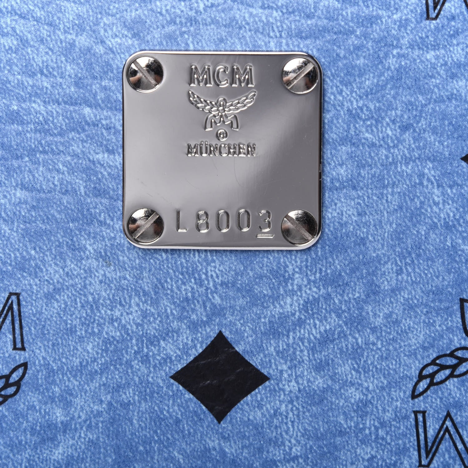 MCM Visetos Small Heritage Line Camera Crossbody Bag Munich Blue 14 of 15