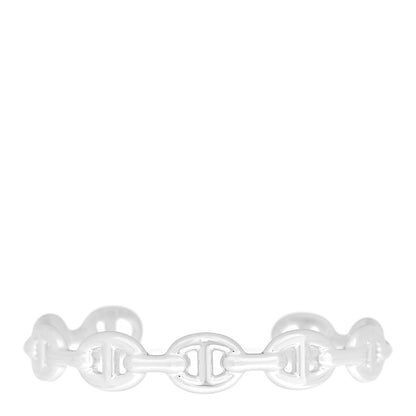 Hermes Sterling Silver MM Chaine d'Ancre Enchainee Cuff Bracelet ST 1 of 6