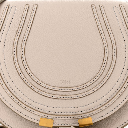 Chloe Grained Calfskin Small Marcie Saddle Bag Cement Pink 8 of 10