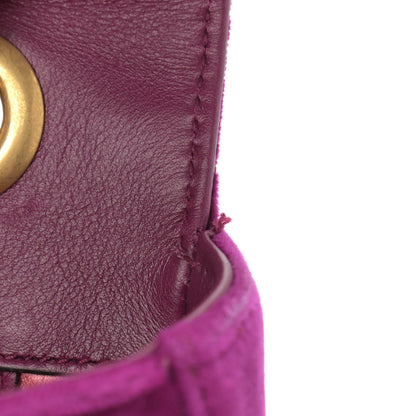 Gucci Velvet Matelasse Small GG Marmont Shoulder Bag Fuchsia Violet Cyclamen 12 of 14