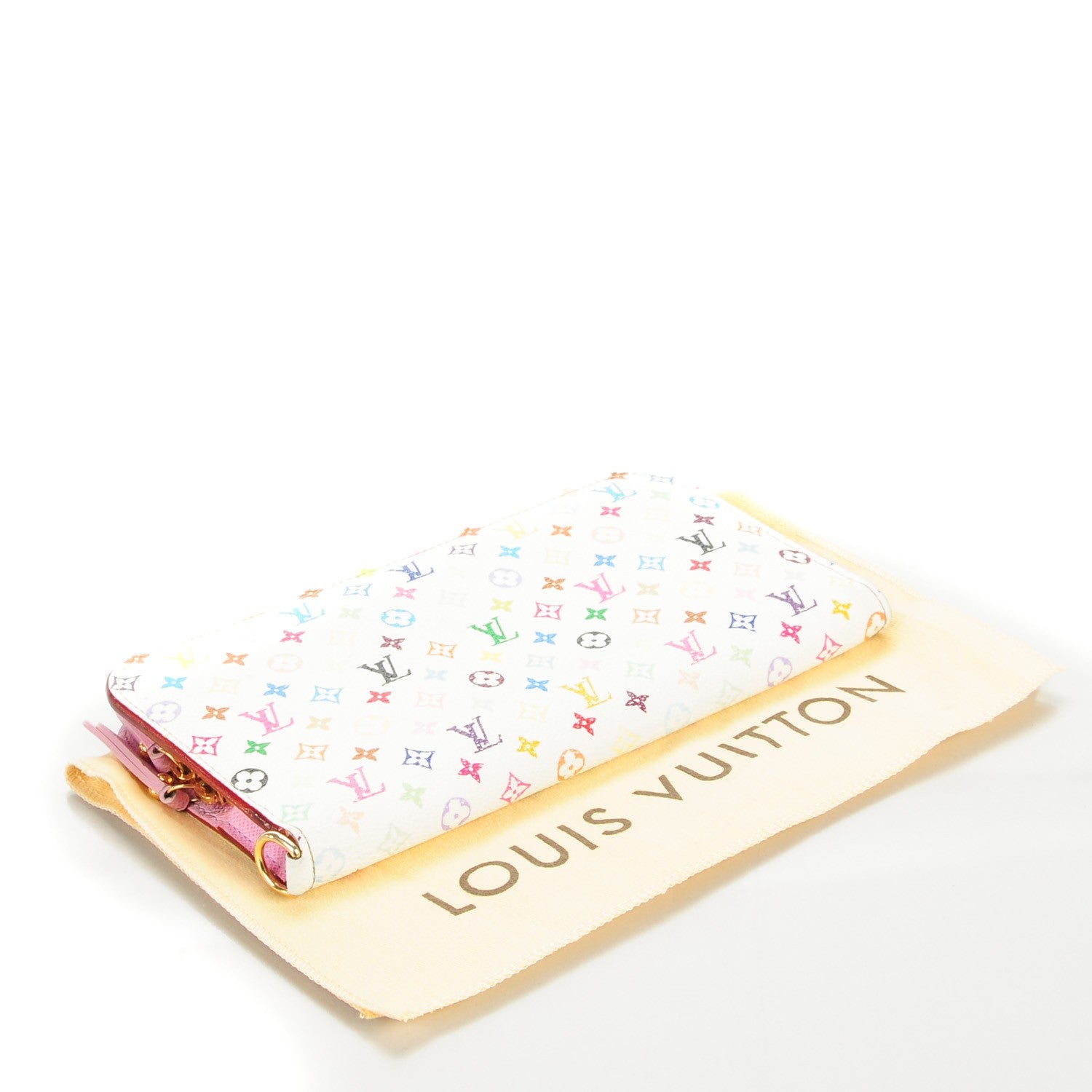 Louis Vuitton Monogram Multicolor Insolite Wallet White Litchi 4 of 7