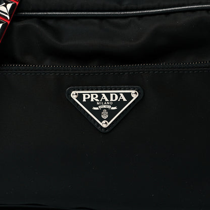Prada Tessuto Nylon Studded New Vela Shoulder Bag Black Fuoco 9 of 11